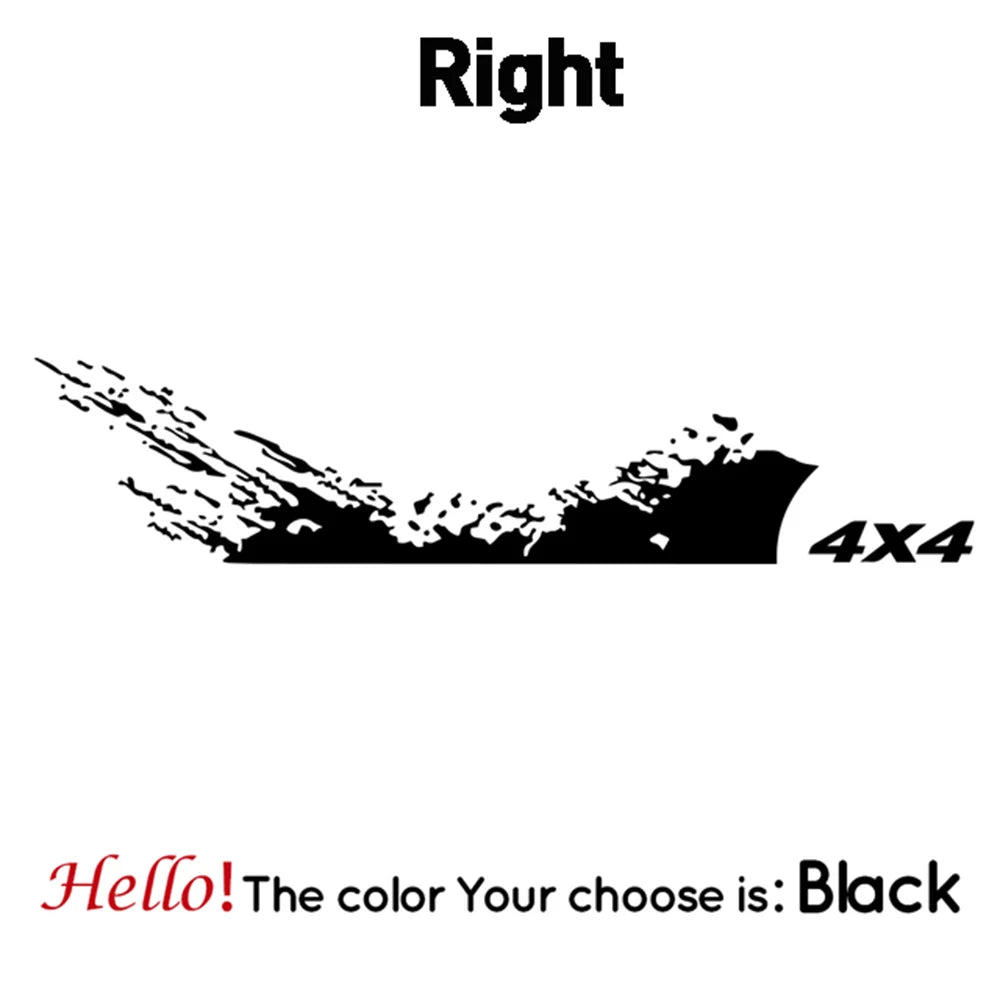 1PC Car Stickers and Decals 4X4 Graphics Vinyl Decal Car Pickup Truck Side Sticker Auto Styling Decoration Accessories