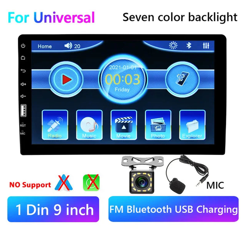 1 Din Car Radio HD Autoradio Multimedia Player Touch Screen Car Stereo MP5 FM Bluetooth USB Camera Car 1 Din Player