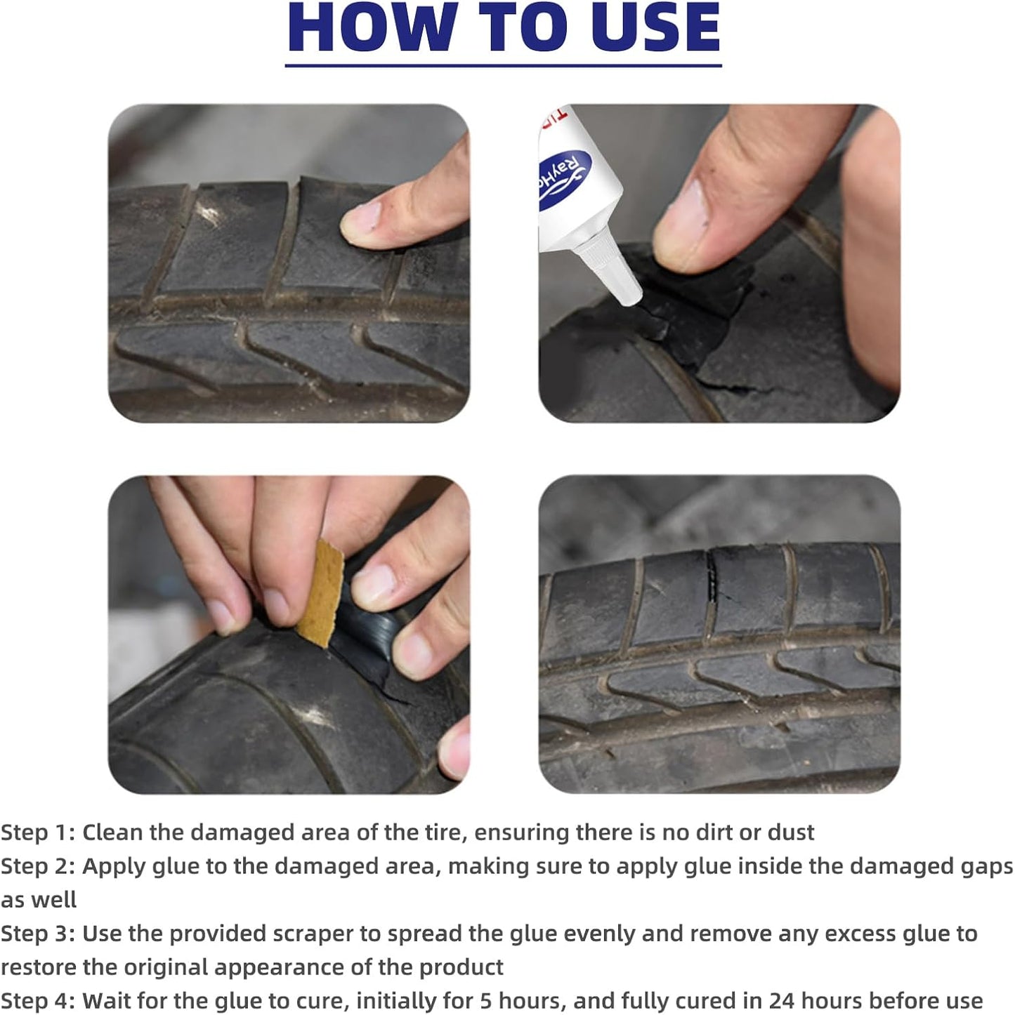 2 Stück Gummikleber, Felgen Reparaturset, Reifenreparaturset, Reifen Reparaturset, Autoreifen Reparaturset, Reifenkleber, Reifendichtmittel Fahrrad, Gummi Kleber, Reifendichtmittel Auto
