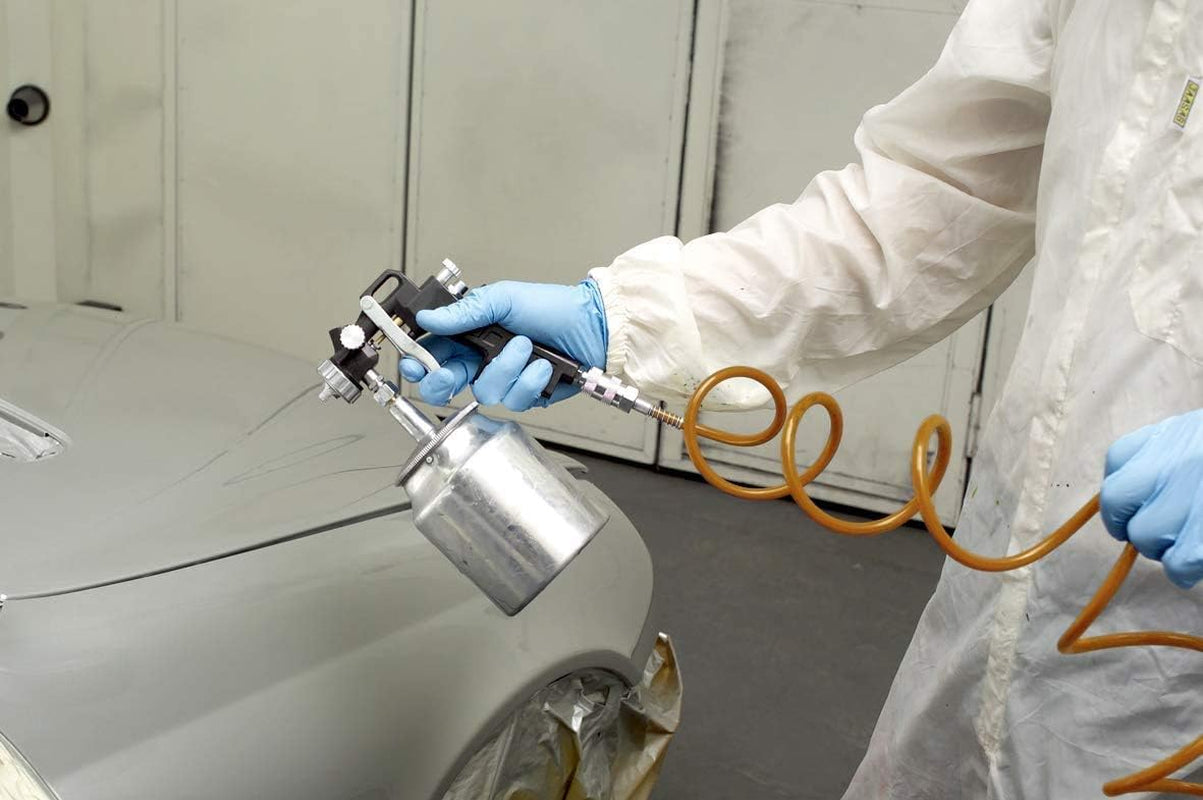 FERM Farbspritzpistole Mit Oberbecher – Pneumatisch - 750 Cc – Max. 6 Bar – Einstellbare Sprühleistung