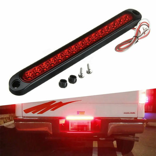 Universal LED Tail Rear Lamp for Trailer Truck Lorry Pickup - Brake/Stop/Turn Lights 12V-24V 15LED 25CM Light Bar Strip