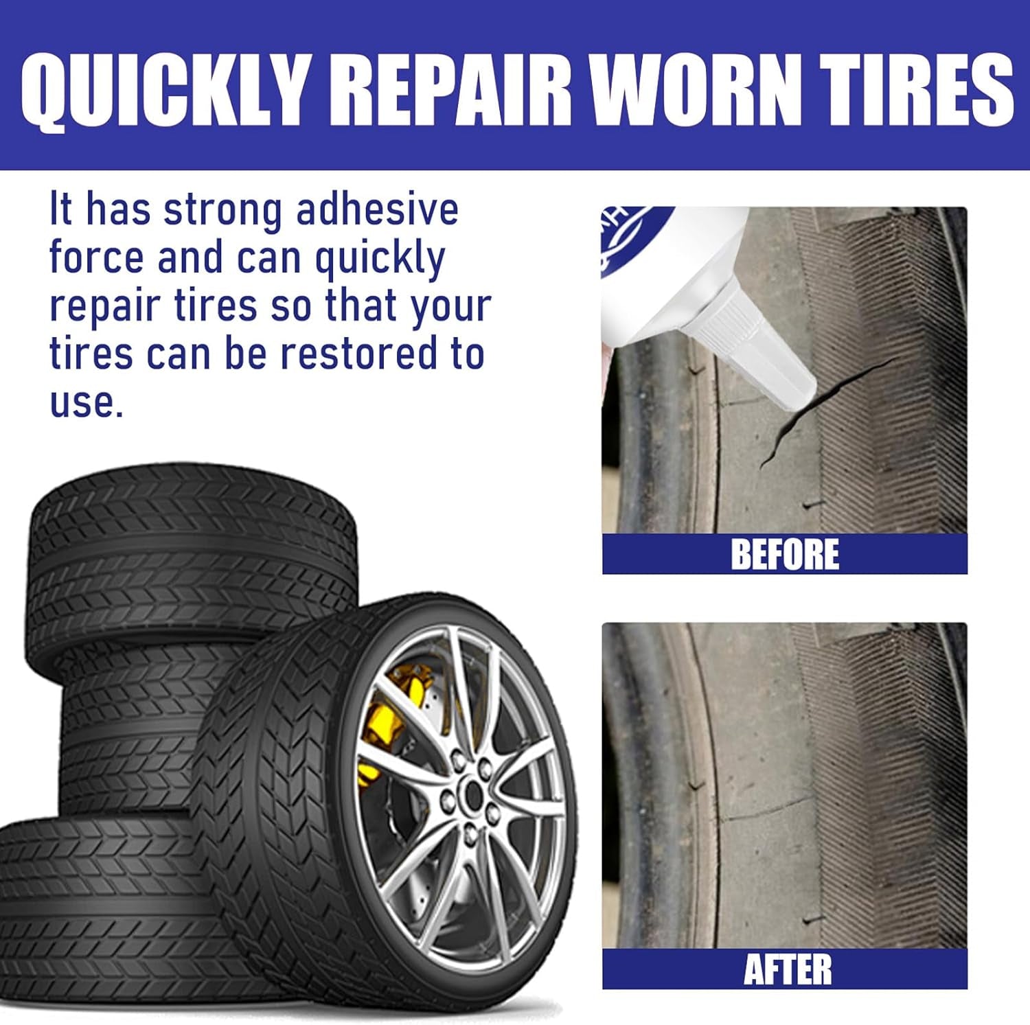 2 Stück Gummikleber, Felgen Reparaturset, Reifenreparaturset, Reifen Reparaturset, Autoreifen Reparaturset, Reifenkleber, Reifendichtmittel Fahrrad, Gummi Kleber, Reifendichtmittel Auto