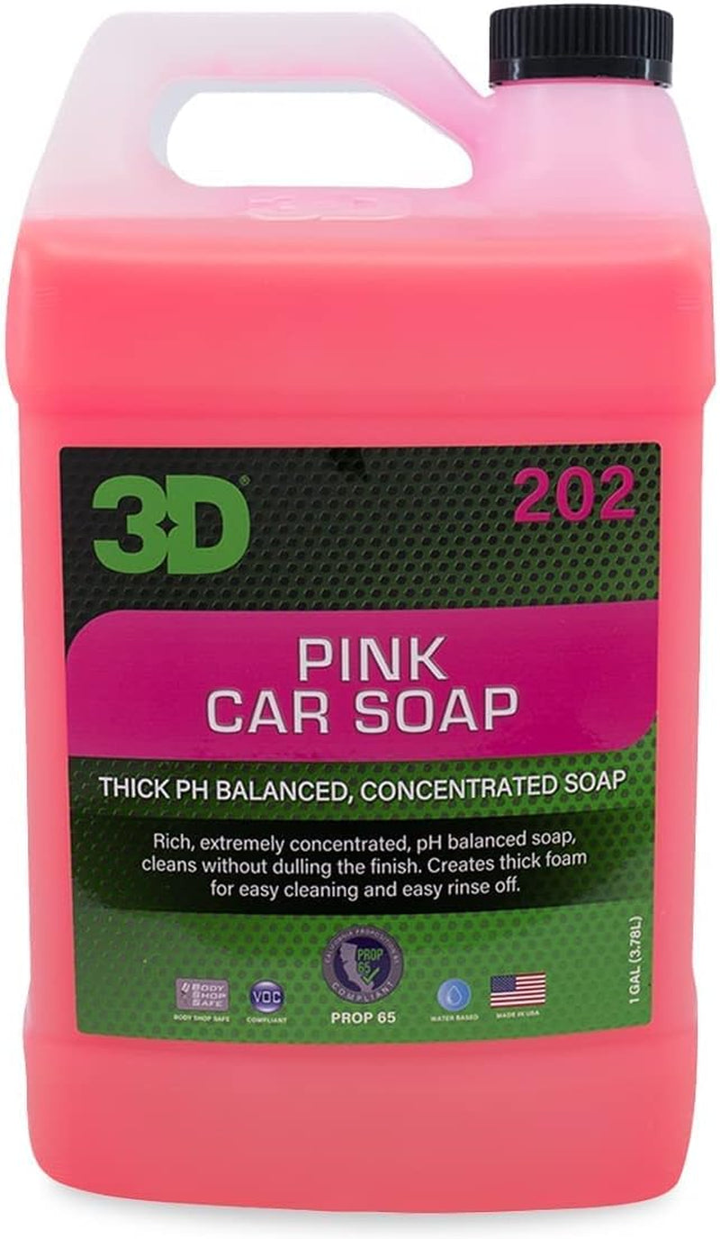Pink Car Soap – 1 Gallon |Ph Neutral Car Wash Soap with High Suds & Cherry Scent | Scratch-Free, High Gloss Shine | Safe on Wax & Sealants | Weekly Car Care