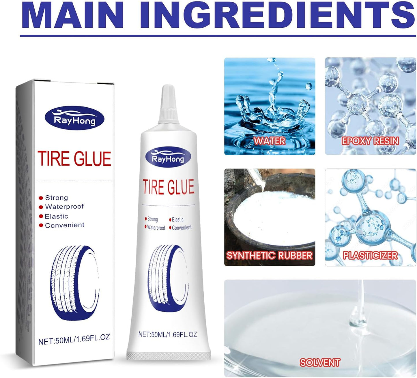 2 Stück Gummikleber, Felgen Reparaturset, Reifenreparaturset, Reifen Reparaturset, Autoreifen Reparaturset, Reifenkleber, Reifendichtmittel Fahrrad, Gummi Kleber, Reifendichtmittel Auto