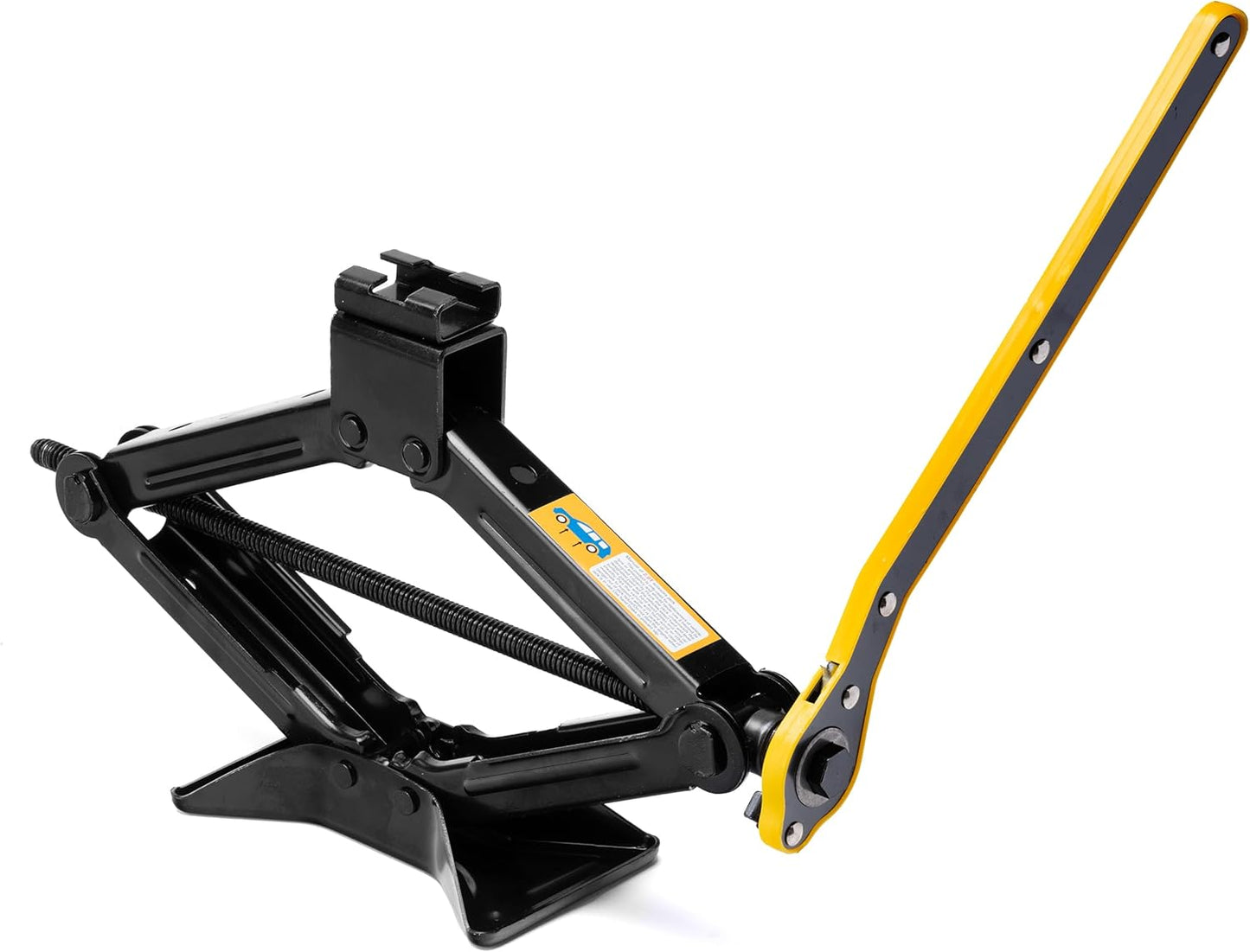 Sevico Wagenheber Mit Radkreuz - Scherenwagenheber Für Auto 2 Tonnen Tragkraft Für Werkstatt Und Hobby | Autoheber-Set - Scherenheber Mit Radschlüssel