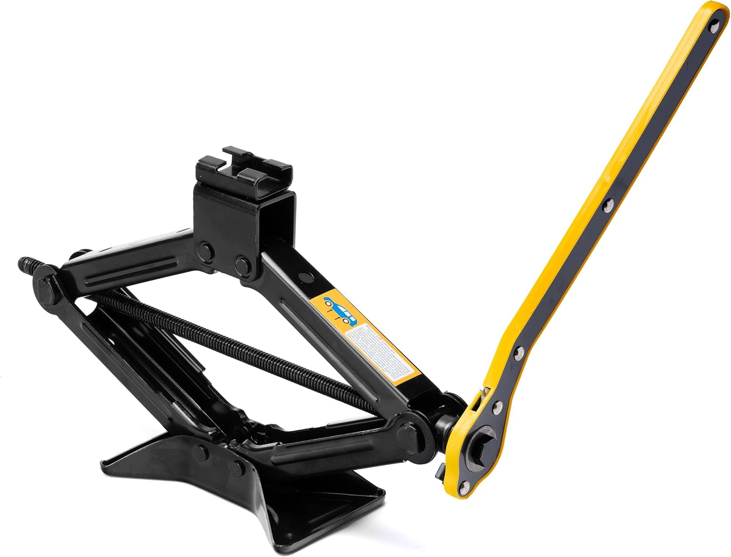 Sevico Wagenheber Mit Radkreuz - Scherenwagenheber Für Auto 2 Tonnen Tragkraft Für Werkstatt Und Hobby | Autoheber-Set - Scherenheber Mit Radschlüssel