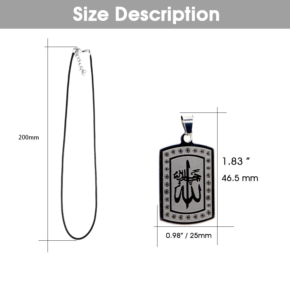 Stainless Steel Muslim Islam Allah Quran Charm Car Pendant Rearview Mirror Decoration Ornaments Auto Accessories