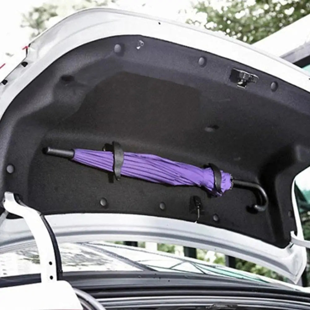2Pcs Car Hook, Car Umbrella Storage Car Interior，Seat Back Hook, Multi-Purpose Trunk Umbrella Fixing Bracket