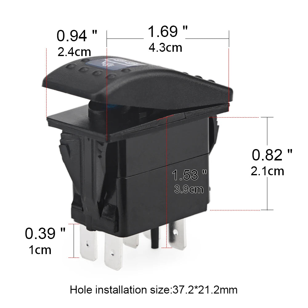 Car Switch Boat Truck Light Toggle Switch Waterproof 12/24V 5Pin Car Light Switch Toggle Rocker Rear Light Switch Car Accessorie
