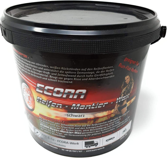 DWT-GERMANY 101293 5Kg Reifenmontagepaste Montagewax Reifenmontierpaste Montagepaste Schwarz