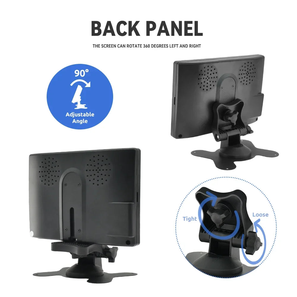 7" AHD Car Monitor with AHD Rear View Camera for Truck Parking 12-24V Reversing 1080P Camera Screen Easy Installation