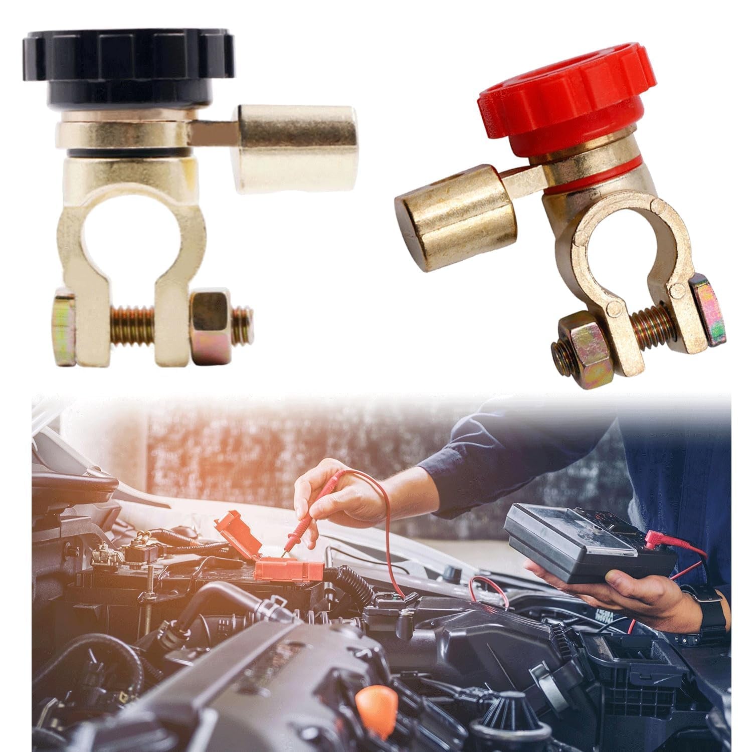 Auto Trennschalter,Batterie Trennschalter 12V/24V,Autobatterie Batterieklemme Schalter,Auto Stromunterbrecher,Autobatterie Schalter,Autobatterie Master Isolator,Hauptstromschalter Für Auto Truck Boot