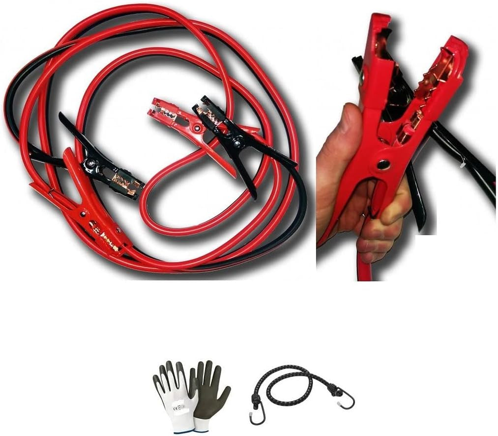 Kompatibel Mit Hyosung Maxi Scooter Z3 EXCEED 125 Starterkabeln Batterie 500.00 AMP Mit Isolierten Abs-Zangen Stoßfest Und Rutschfest Für Einen Sicheren Halt Von Bis Zu 9,5 L Zylinder