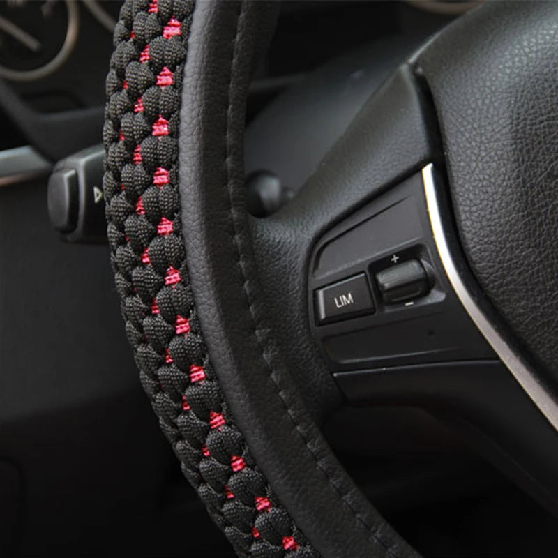 45Cm 47Cm 50Cm Outer Diameter Steering Wheel Covers Silk Leather for Car Bus Truck Auto Steering-Wheel Cover