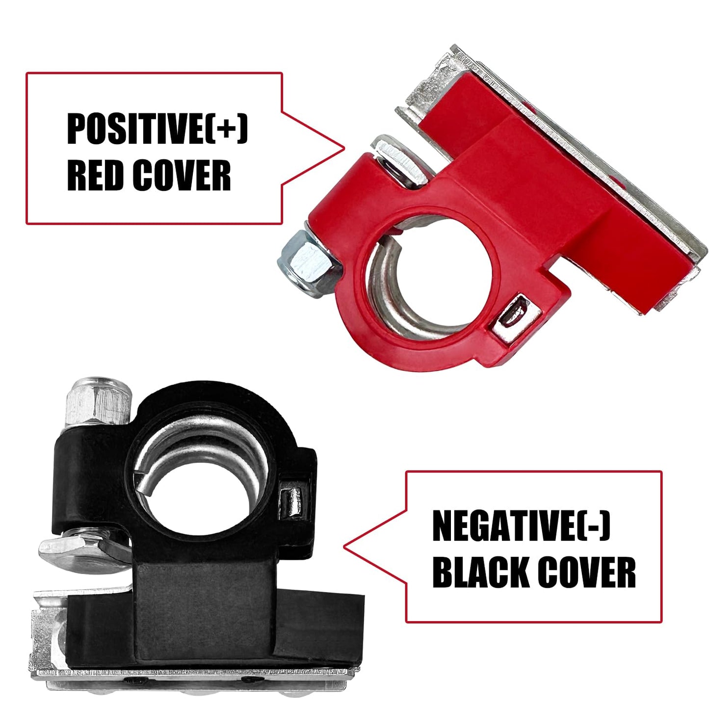 2 Stück Batterieklemmen 3-Fach Steckverbinder, Leisure Batterieklemmen Batterie Polklemmen 12V PKW Batterieklemme Für Auto Van Wohnwagen Boot