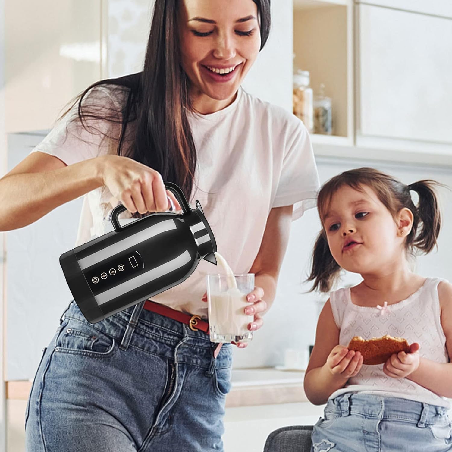 Auto Reisewasserkocher | Hitzebeständiger Wasserkocher Fürs Auto | 1150 Ml 12 V / 24 V Heizbecher Für Auto Stark Versiegelnde Touchscreen-Temperaturregelung Für Wasserkaffee