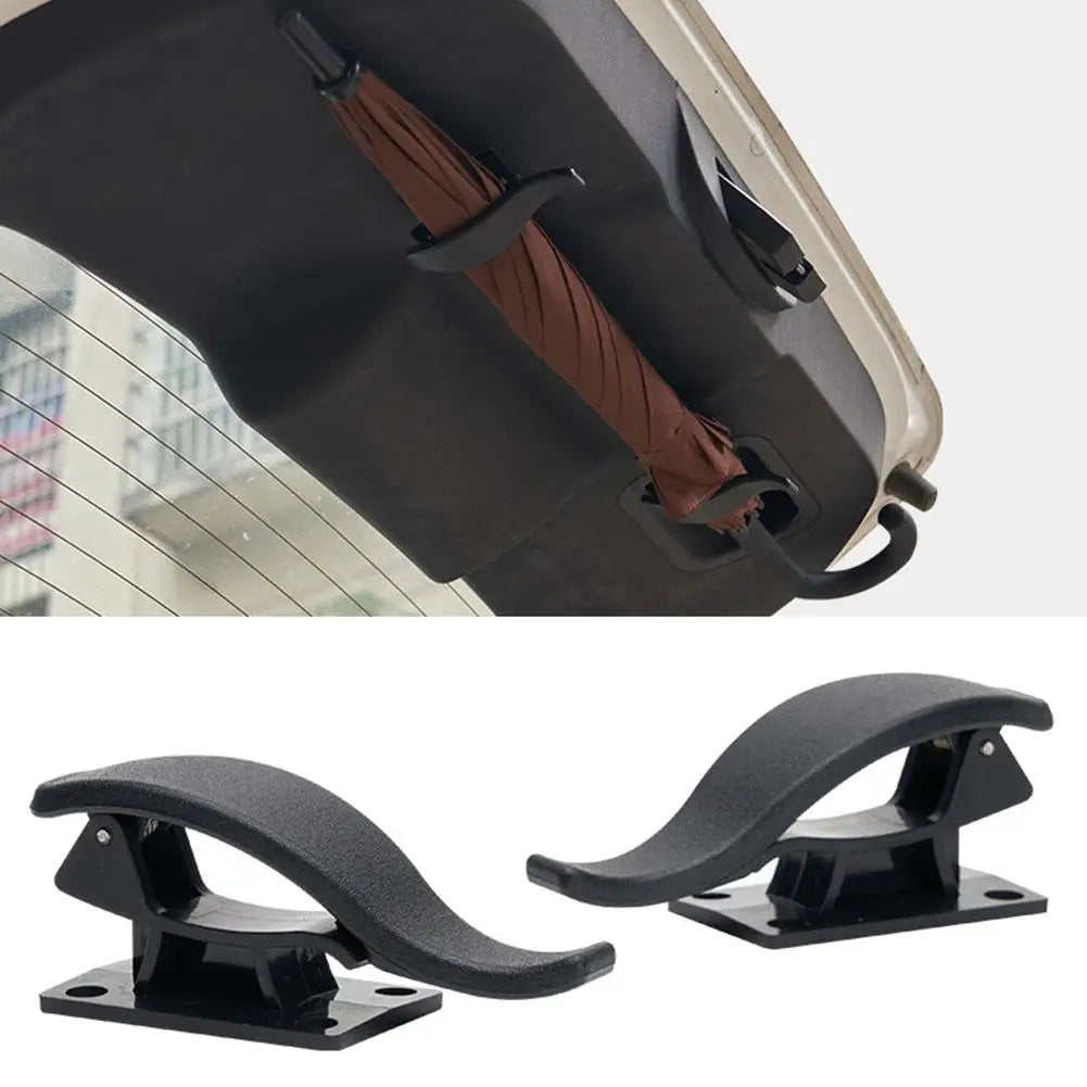2Pcs Car Hook, Car Umbrella Storage Car Interior，Seat Back Hook, Multi-Purpose Trunk Umbrella Fixing Bracket