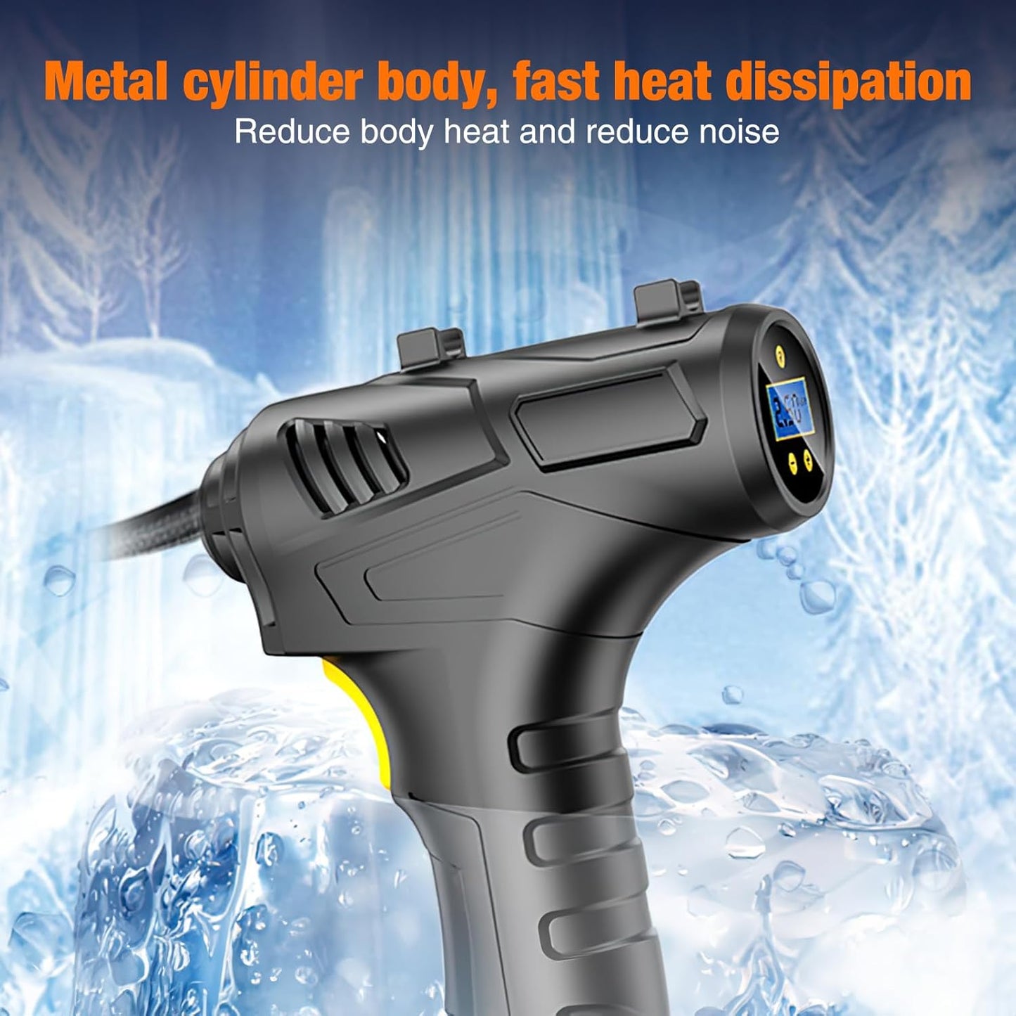 Luftpumpe Für Autoreifen, Kabellos, Elektrische Reifenpumpe, 150 PSI, Tragbar, Elektrische Pumpe Für Autoreifen Mit Led-Licht, Für Motorrad Bike Ball, 168CQJ