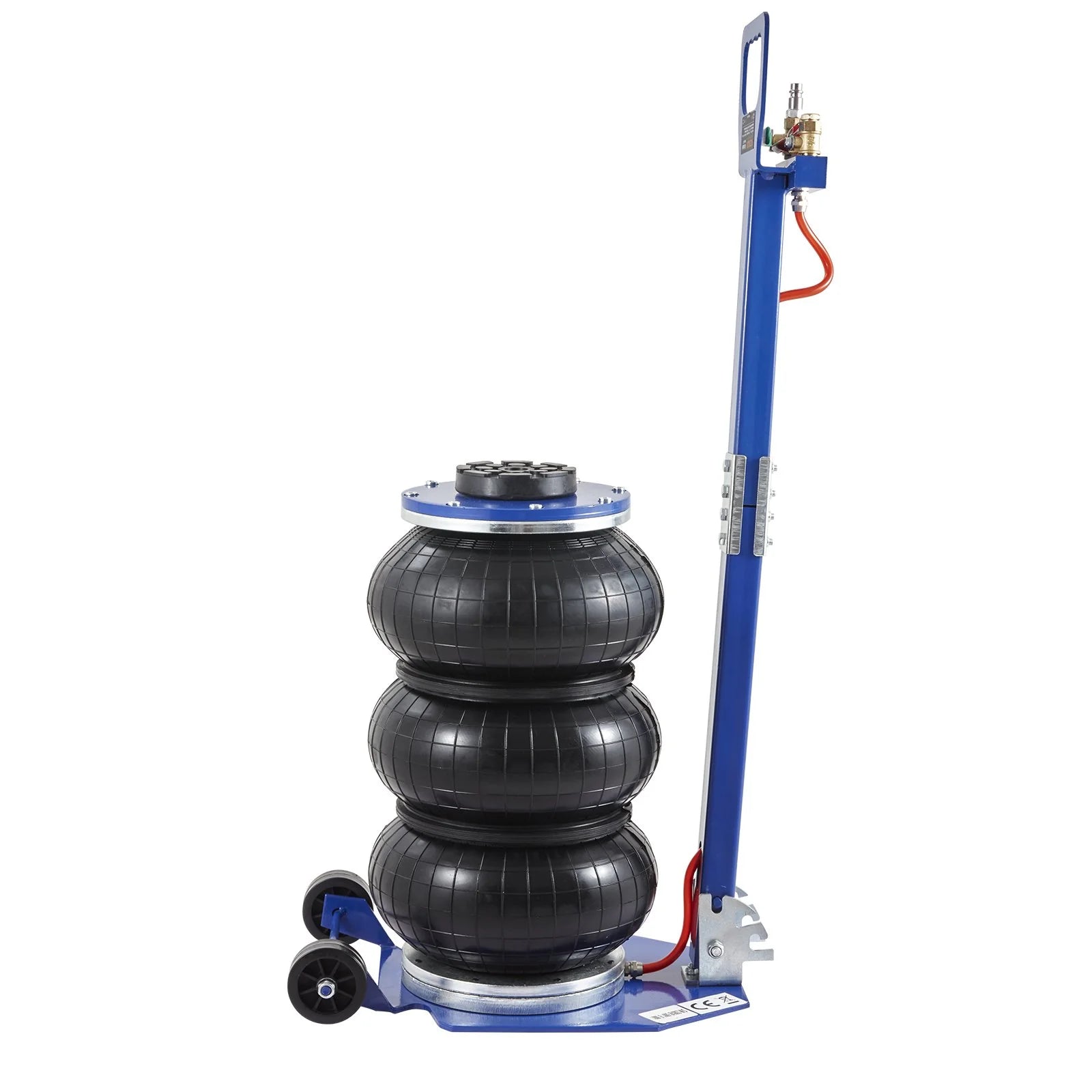 VEVOR Air Jack, 3 Ton/6600 Lbs Triple Bag Air Jack, Airbag Jack with Six Steel Pipes, Lift up to 17.7, 3-5 S Fast Lifting Pneumatic Jack, with Adjustable Long Handles for Cars, Garages, Repair (Blue)