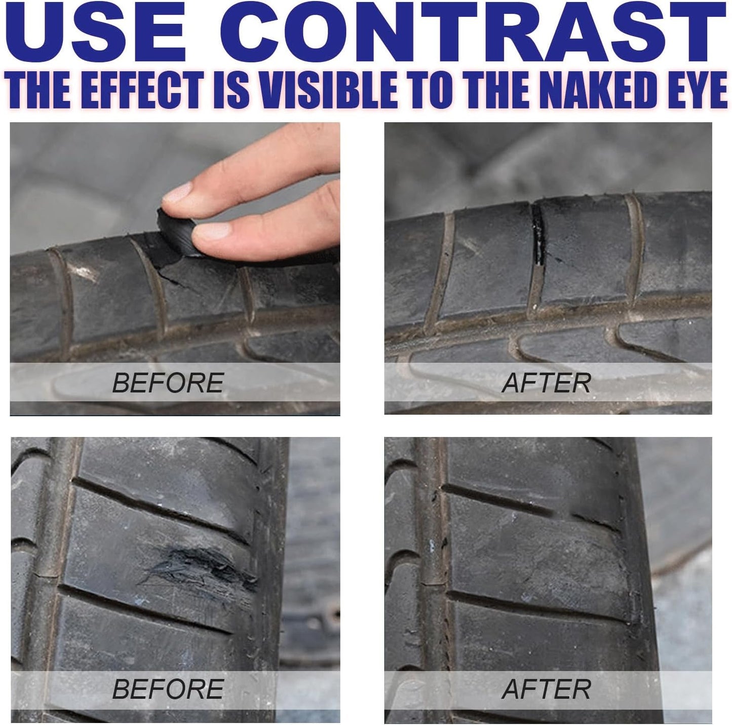 2 Stück Gummikleber, Felgen Reparaturset, Reifenreparaturset, Reifen Reparaturset, Autoreifen Reparaturset, Reifenkleber, Reifendichtmittel Fahrrad, Gummi Kleber, Reifendichtmittel Auto