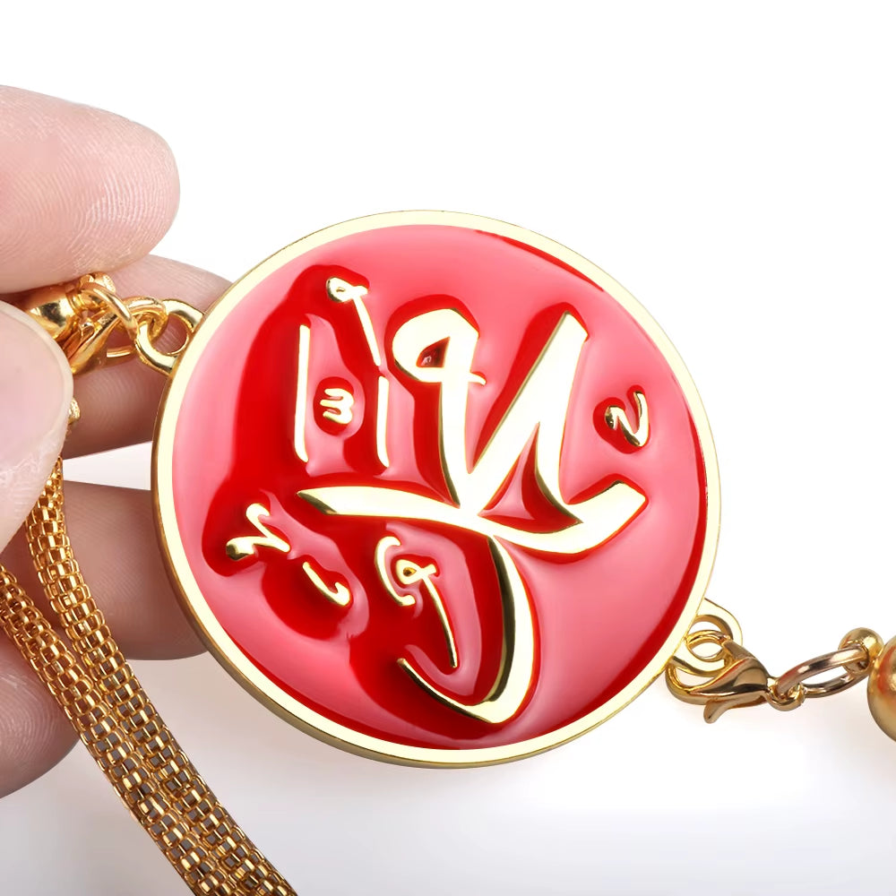 Car Pendant Islamic Quotes Muslim Arabic Decorations Islam God Allah Quran Emblem Interior Rearview Mirror Ornaments Accessories