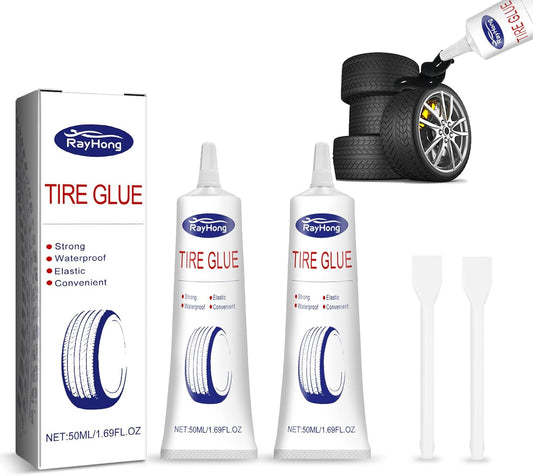 2 Stück Gummikleber, Felgen Reparaturset, Reifenreparaturset, Reifen Reparaturset, Autoreifen Reparaturset, Reifenkleber, Reifendichtmittel Fahrrad, Gummi Kleber, Reifendichtmittel Auto