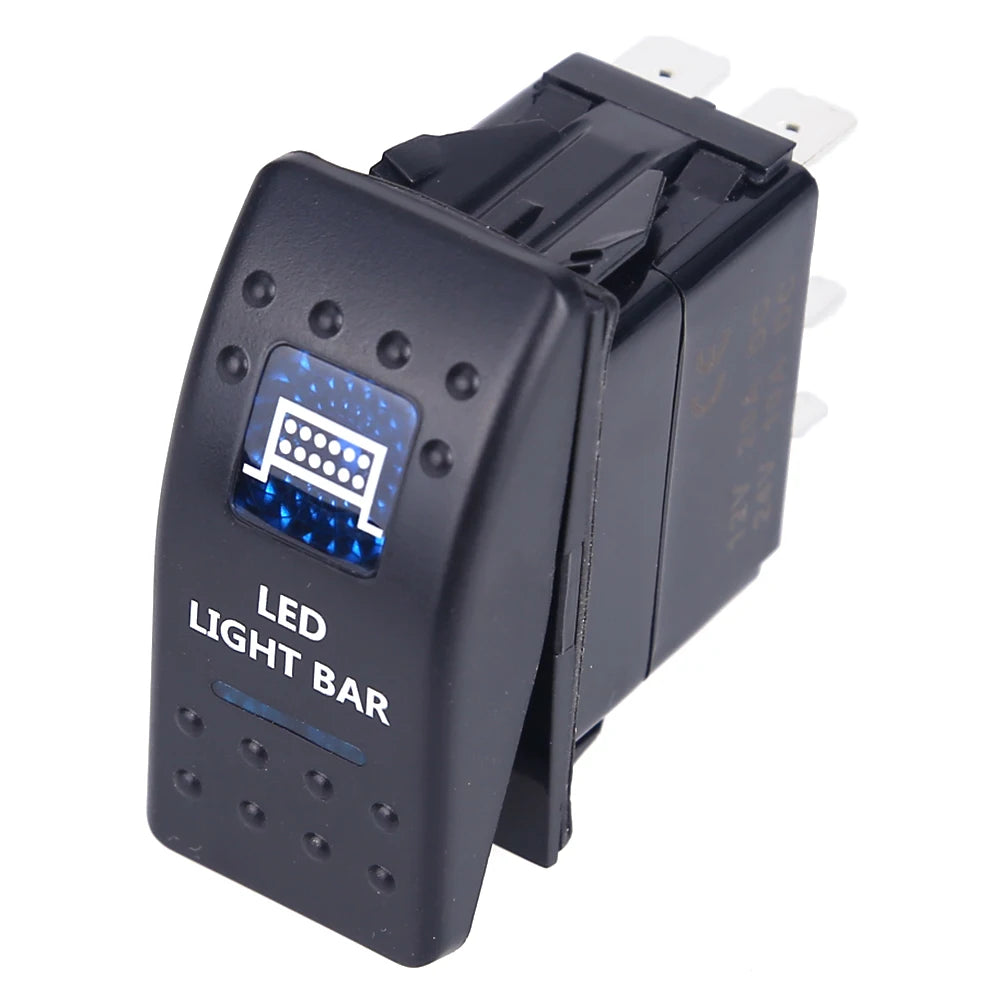 Car Switch Boat Truck Light Toggle Switch Waterproof 12/24V 5Pin Car Light Switch Toggle Rocker Rear Light Switch Car Accessorie