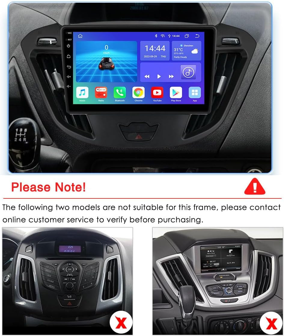 Android 13 Autoradio,Drahtloses Carplay Android Auto,Dsp+, Eingebauter Dvd-Player,Kompatibel Mit Ford Transit Tourneo Custom Jumbo Kasten V363 F150 F250 F350 V636 MK8 2012-2020 Van,9 Zoll Touchscreen