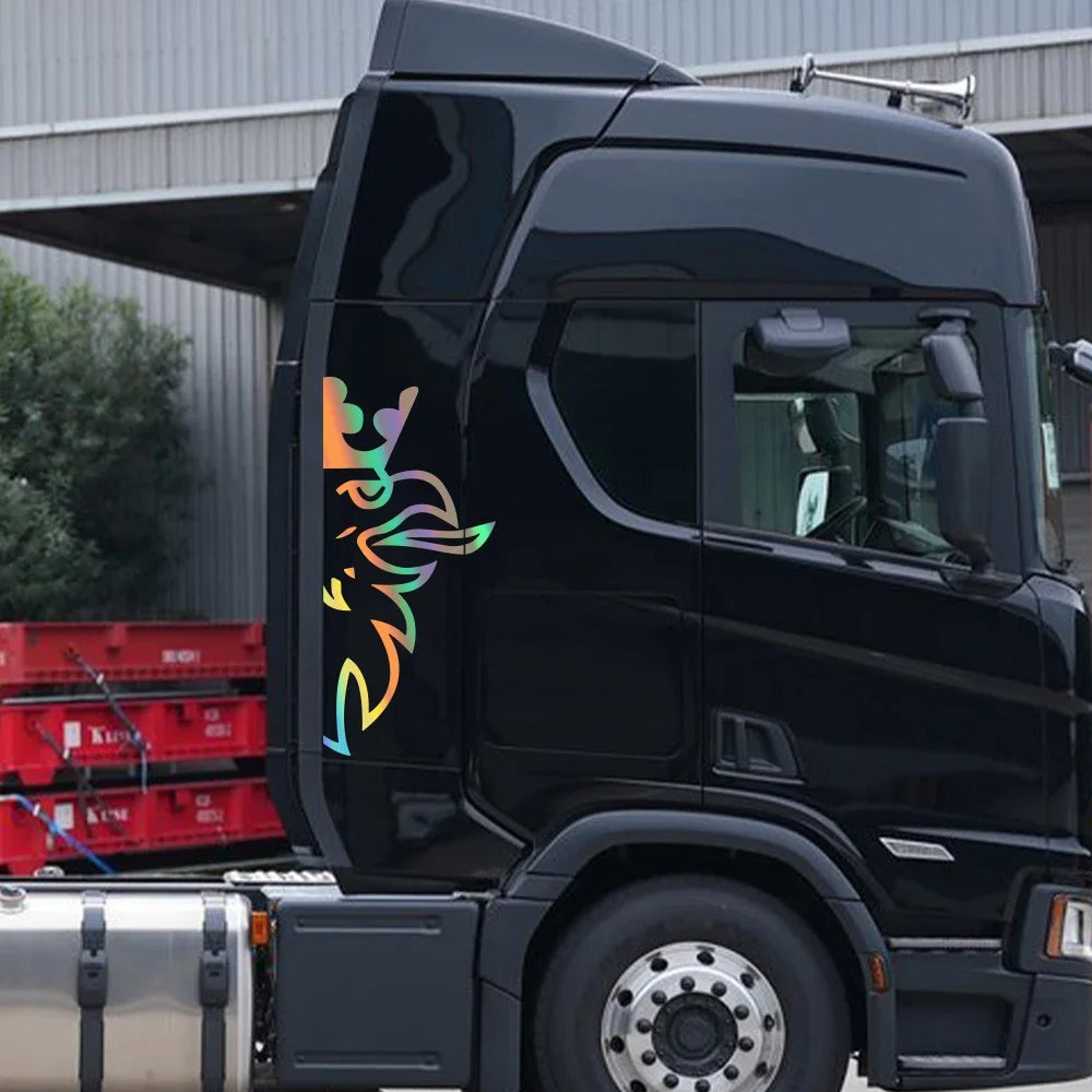 2PCS Car Side Body Stickers for Scania R G S Series Vinyl Film Decor Decals Heavy Big Truck Semi Trailer Auto Tuning Accessories