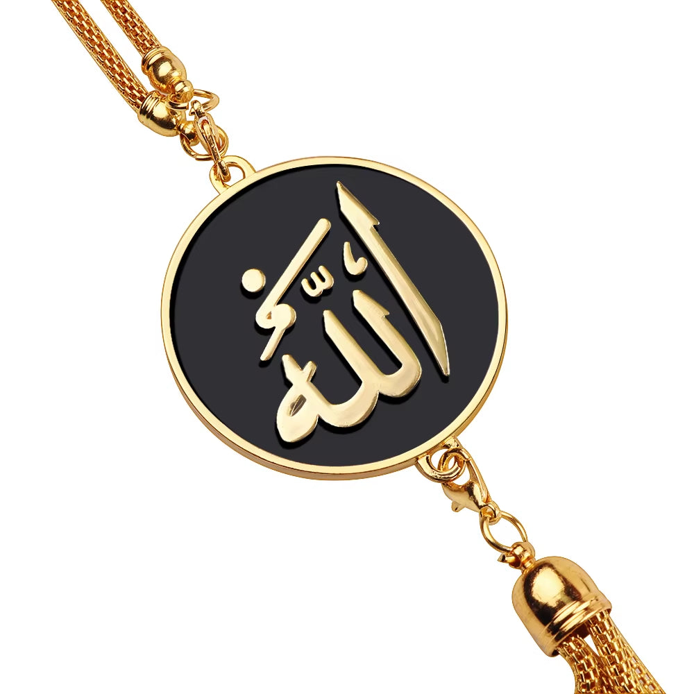 Car Pendant Islamic Quotes Muslim Arabic Decorations Islam God Allah Quran Emblem Interior Rearview Mirror Ornaments Accessories