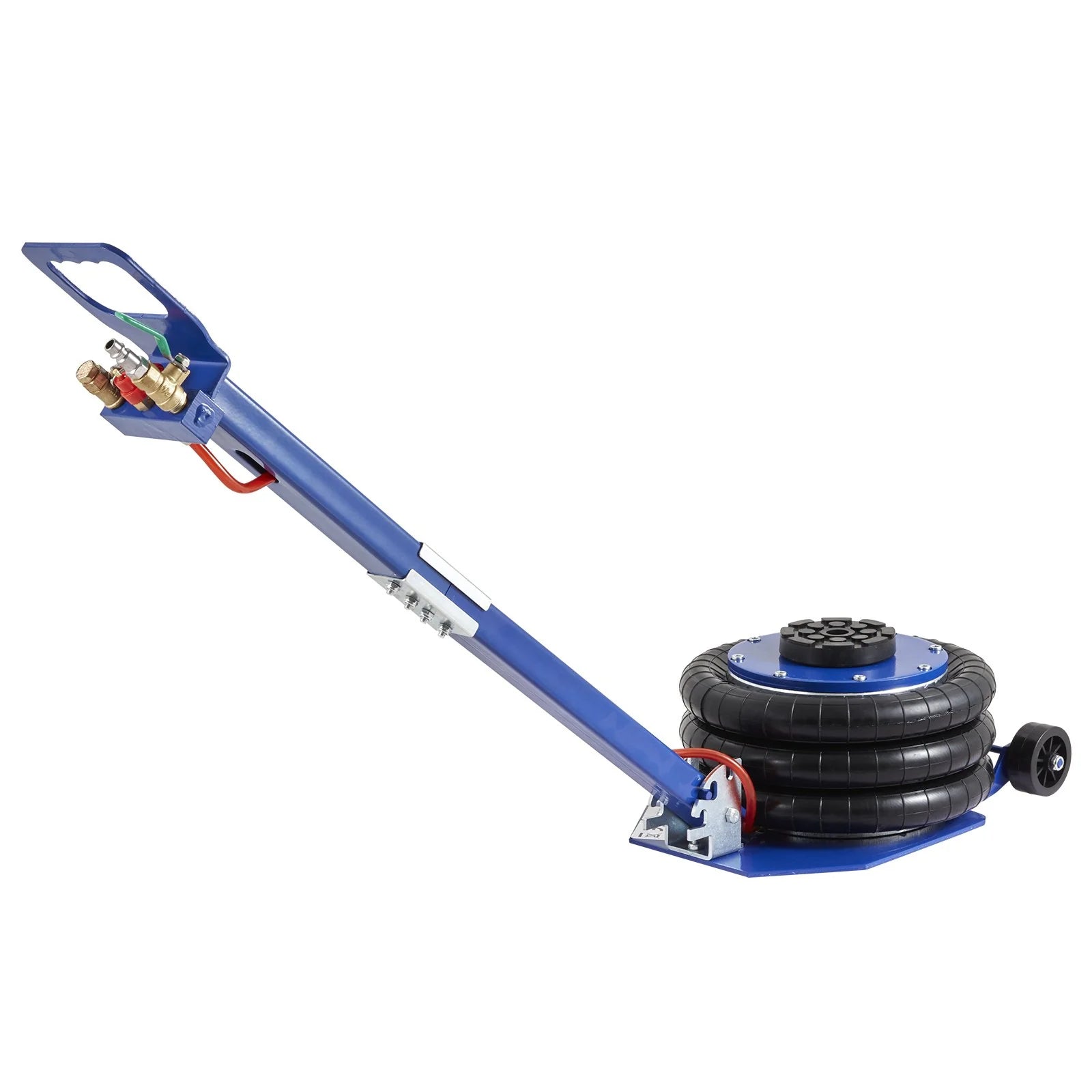 VEVOR Air Jack, 3 Ton/6600 Lbs Triple Bag Air Jack, Airbag Jack with Six Steel Pipes, Lift up to 17.7, 3-5 S Fast Lifting Pneumatic Jack, with Adjustable Long Handles for Cars, Garages, Repair (Blue)