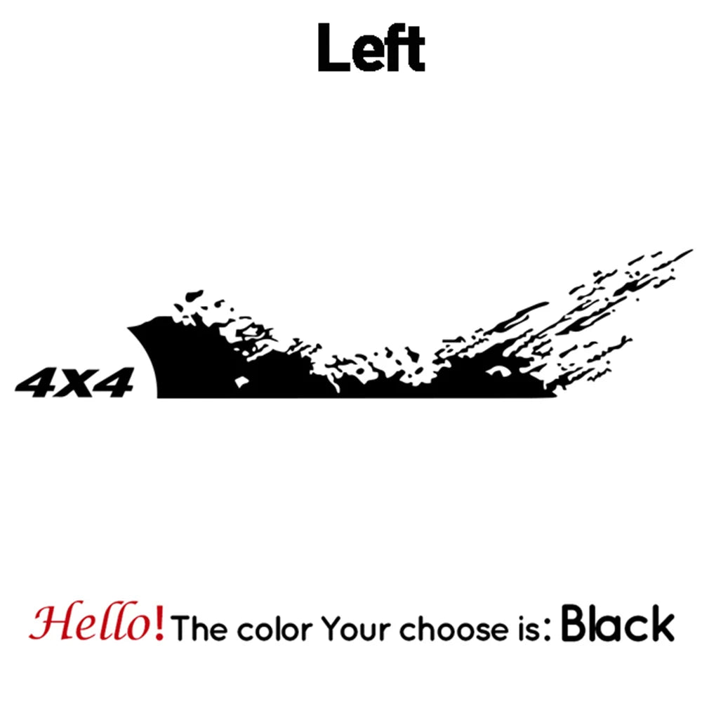 1PC Car Stickers and Decals 4X4 Graphics Vinyl Decal Car Pickup Truck Side Sticker Auto Styling Decoration Accessories