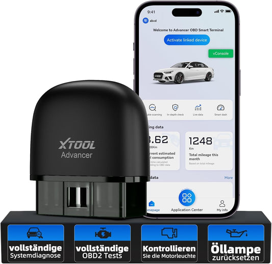 XTOOL AD20 Pro OBD2 Diagnosegerät Auto Scanner Alle System Scan, Obd2 Auslesegerät Mit Dtc-Definition, Öl-Reset, 15+ Sprachen, Spannungserkennung, Lebenslange Kostenlose Updates, Für Ios Und Android