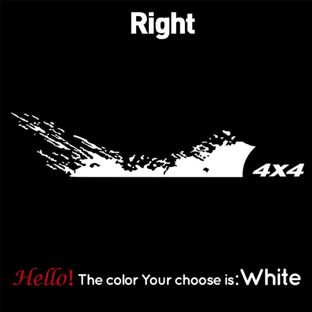 1PC Car Stickers and Decals 4X4 Graphics Vinyl Decal Car Pickup Truck Side Sticker Auto Styling Decoration Accessories