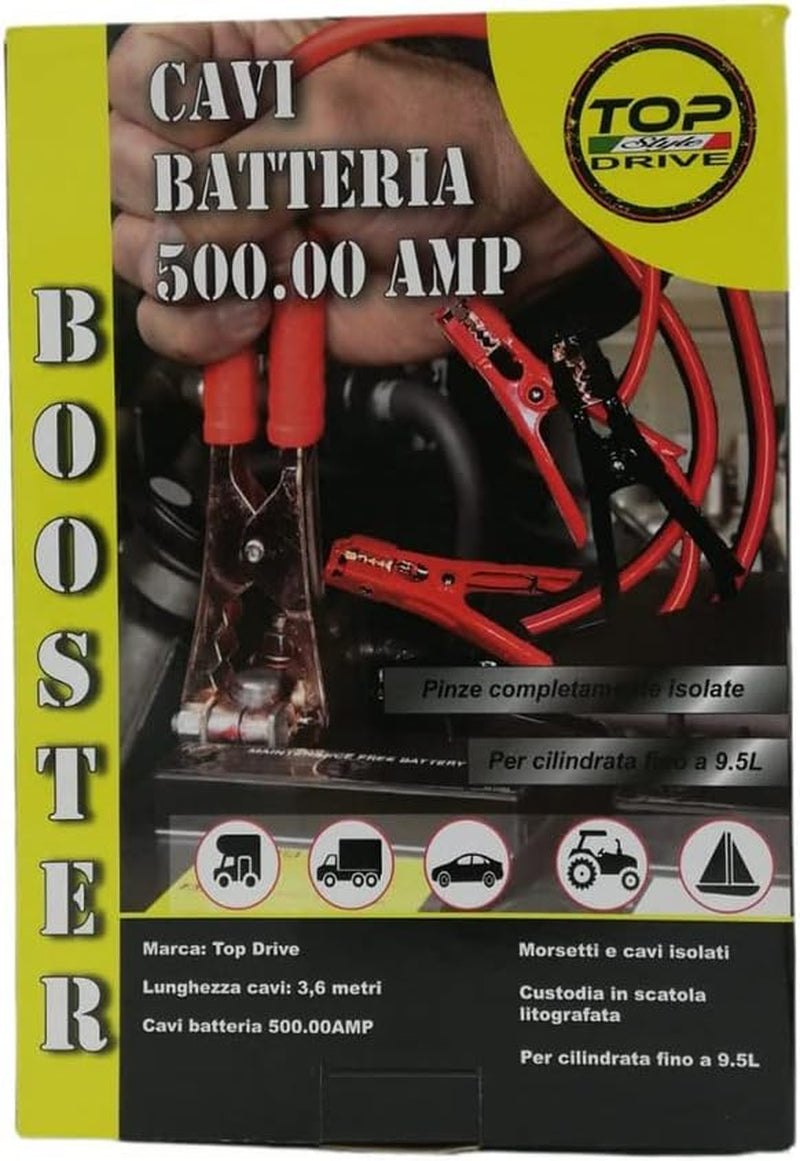 Kompatibel Mit Hyosung Maxi Scooter Z3 EXCEED 125 Starterkabeln Batterie 500.00 AMP Mit Isolierten Abs-Zangen Stoßfest Und Rutschfest Für Einen Sicheren Halt Von Bis Zu 9,5 L Zylinder