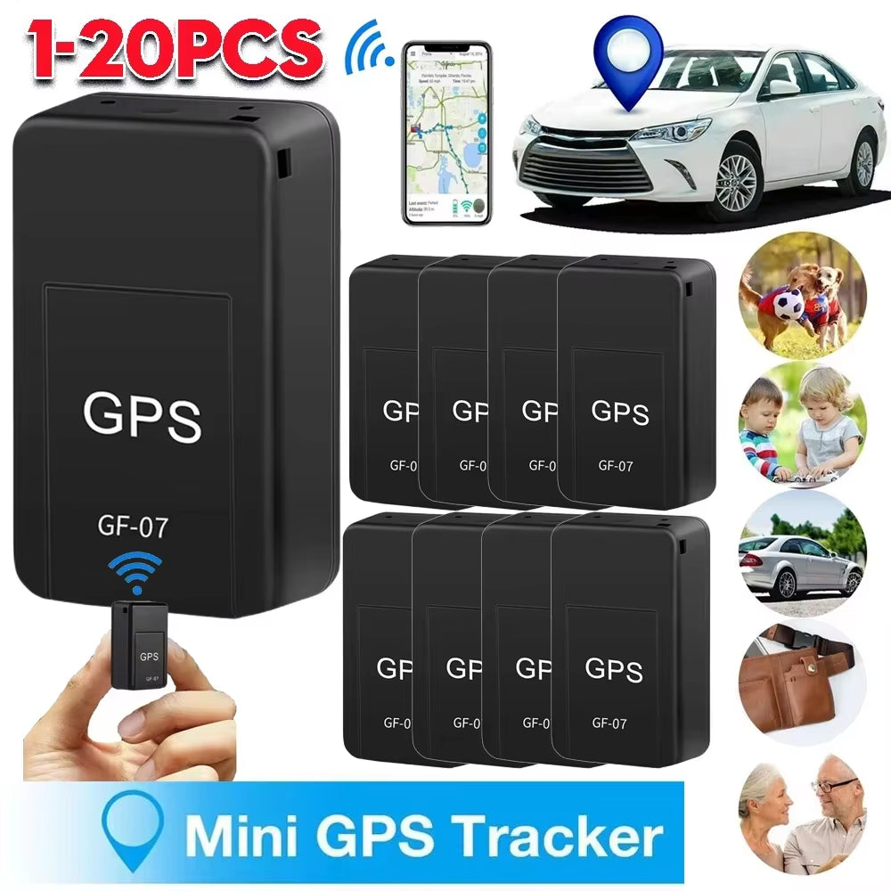1-20Pcs Mini GPS Car Tracker Real Time Tracking GF 07 anti Theft anti Lost Locator Strong Magnetic Mount SIM Message Positioner