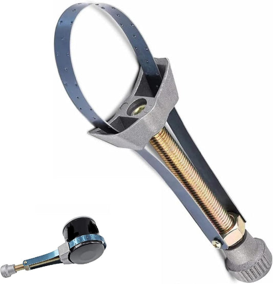 Ölfilterschlüssel Mit Metallband,Riemenschlüssel Zum Entfernen,Ölfilter Ausbau Werkzeugriemen Schlüsseldurchmesser Einstellbar,Verstellbares Ölfilter-Entfernungswerkzeug Für Öl,Auto,Lkw,60Mm Bis 120Mm