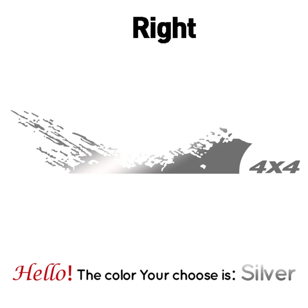 1PC Car Stickers and Decals 4X4 Graphics Vinyl Decal Car Pickup Truck Side Sticker Auto Styling Decoration Accessories