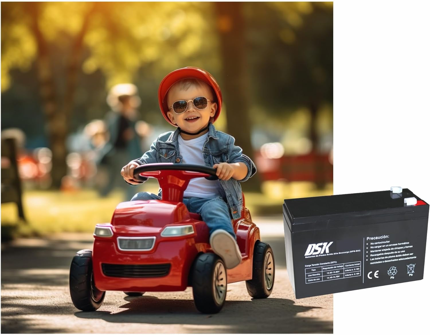 - 6V 1,3Ah Blei-Säure-Akku, Ideal Für Alarmanlagen, USV, Kommunikationssysteme, Sicherheitssysteme Und Elektrisches Kinderspielzeug. Wiederaufladbarer Akku, Schwarz, 10318