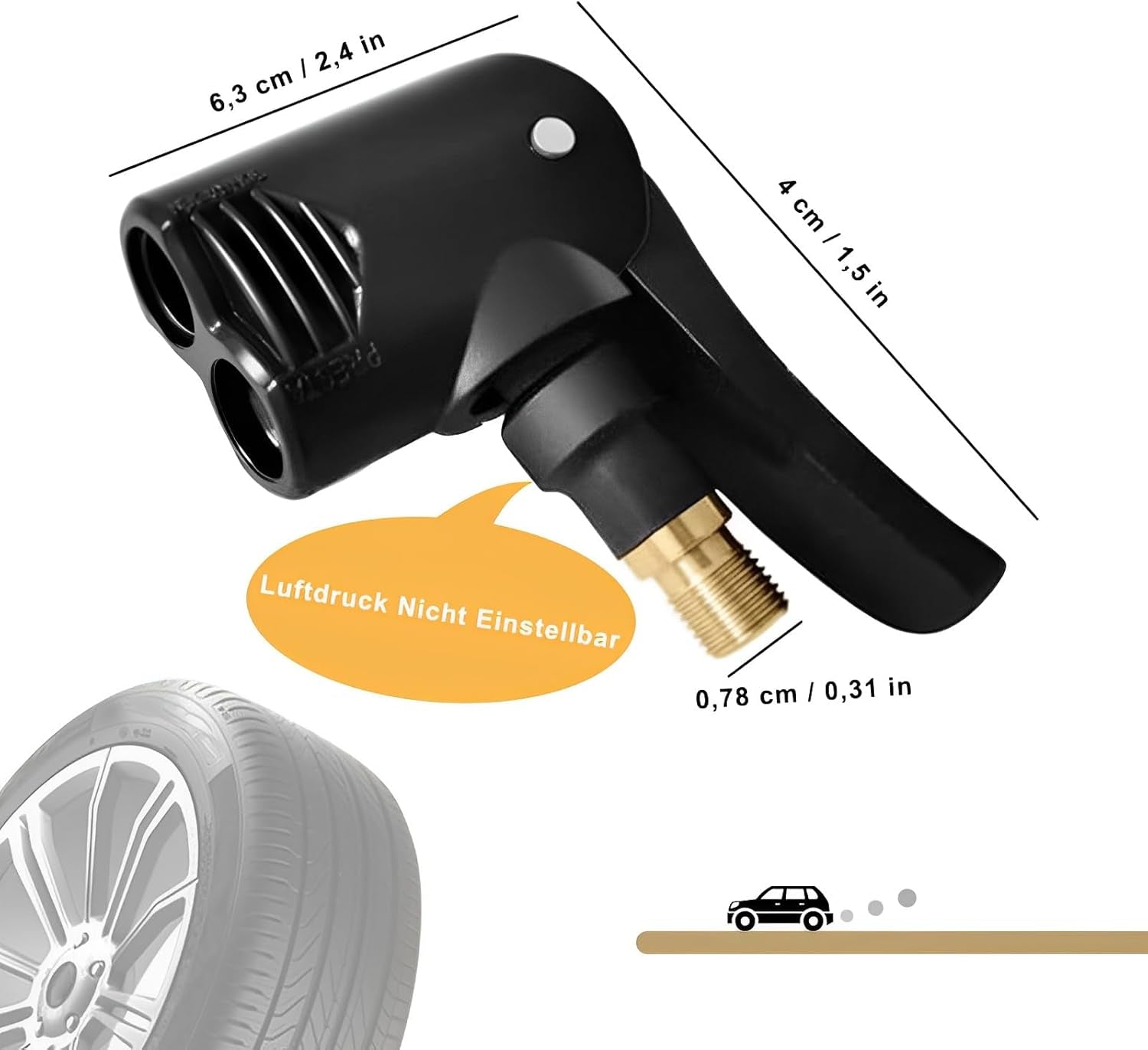 Reifenluftfutter, Autoventil Hebelstecker, Autoventil Adapter, Geeignet Für Autos, Motorräder, Fahrräder