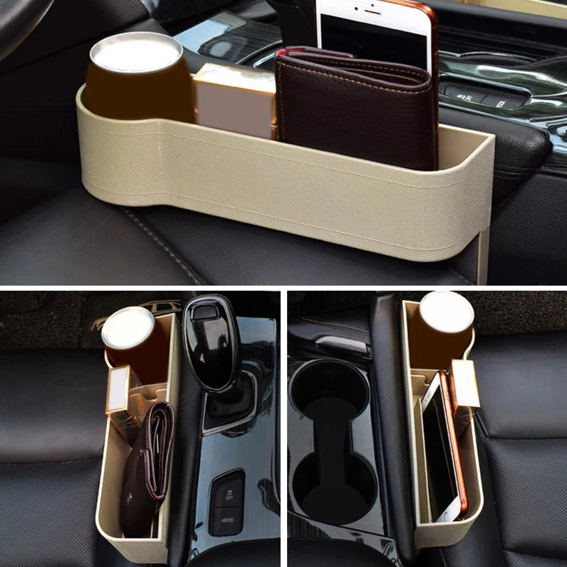 1 PC Car Seat Gap Pocket Universal Automatic Seats Slot Box Storage Organizer Phone Holder Auto Accessories