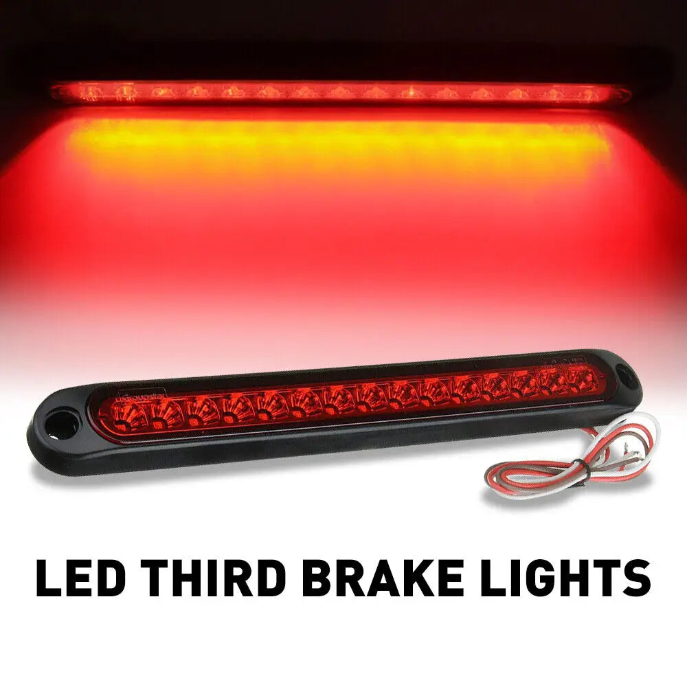 Universal LED Tail Rear Lamp for Trailer Truck Lorry Pickup - Brake/Stop/Turn Lights 12V-24V 15LED 25CM Light Bar Strip