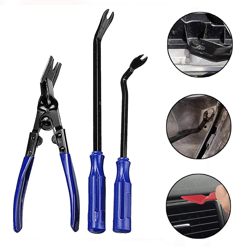 Car Trim Removal Tool Car Radio Removal Tool for Door Panel Clips Car Radio Window Molding Upholstery Marine Fastener Removal