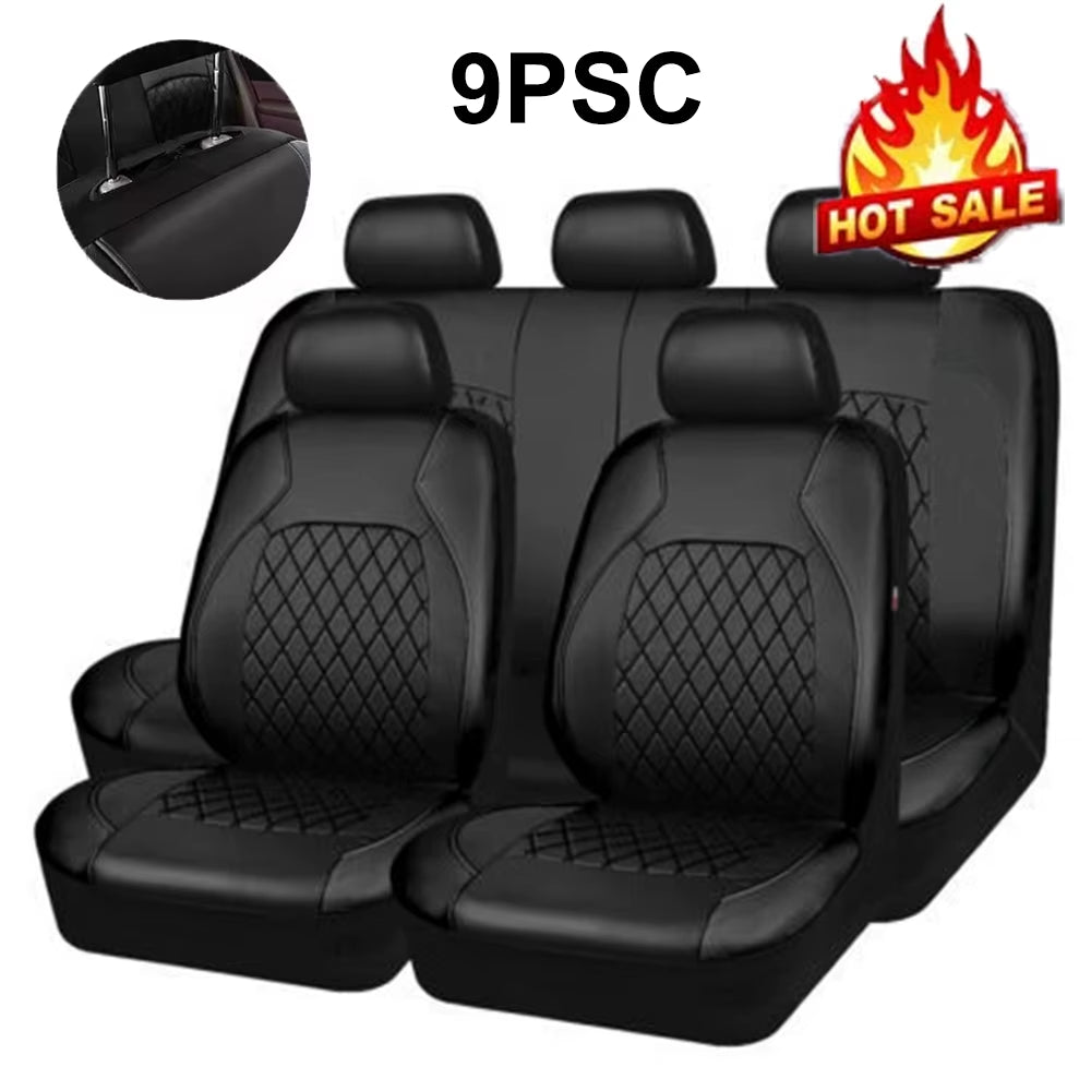 Universal Car Seat Cover PU Leather Car Seat Cushion Full Surround Protective Pad Fits Car Suv Pickup Truck Seat Accessories