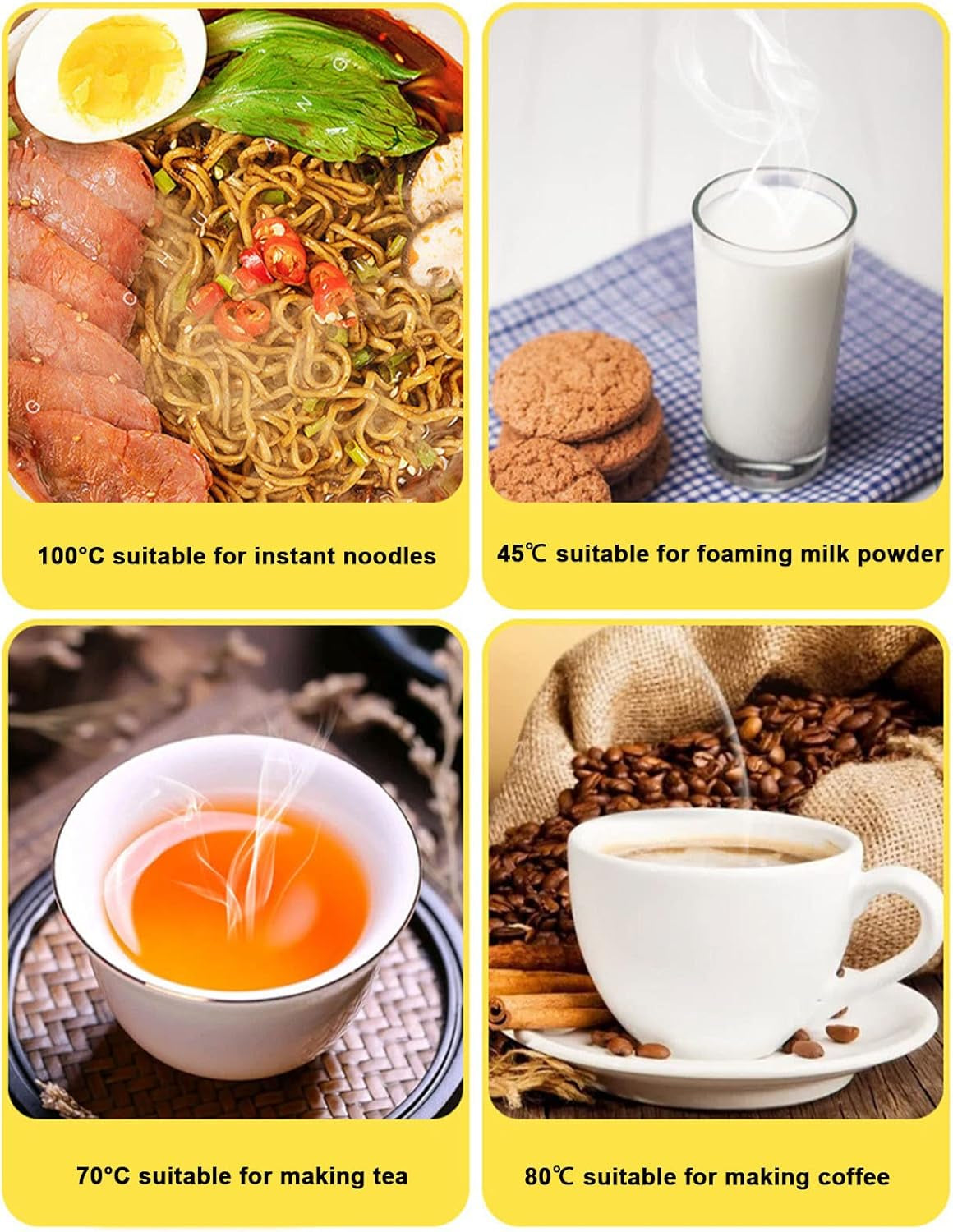 Auto Reisewasserkocher | Hitzebeständiger Wasserkocher Fürs Auto | 1150 Ml 12 V / 24 V Heizbecher Für Auto Stark Versiegelnde Touchscreen-Temperaturregelung Für Wasserkaffee