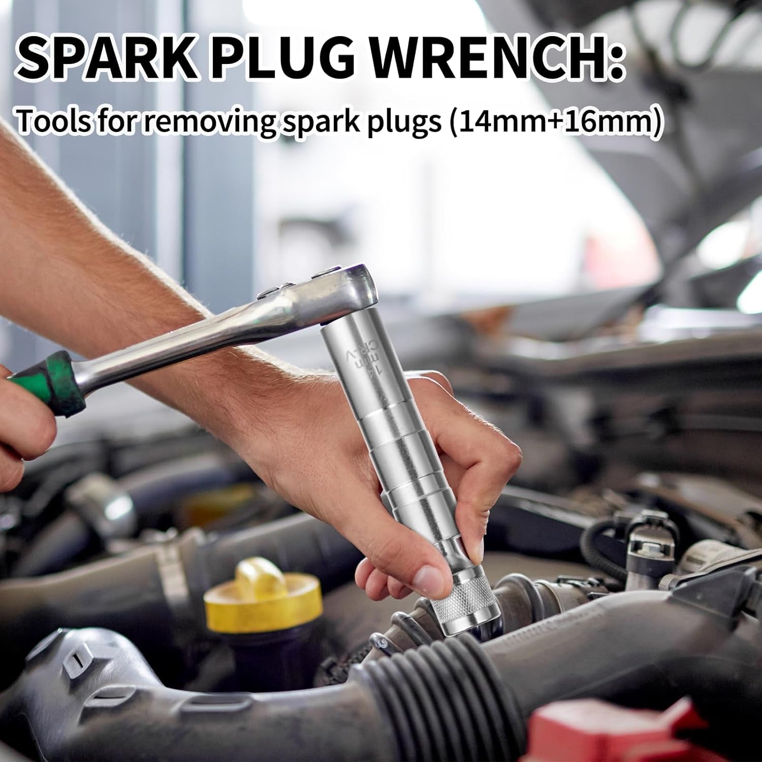 Zündkerzenschlüssel 14Mm Und 16Mm, 2 Stück Magnet Universal Flexibel Zündkerzenschlüssel Satz Werkzeuge Zum Entfernen Für Die Autoreparatur