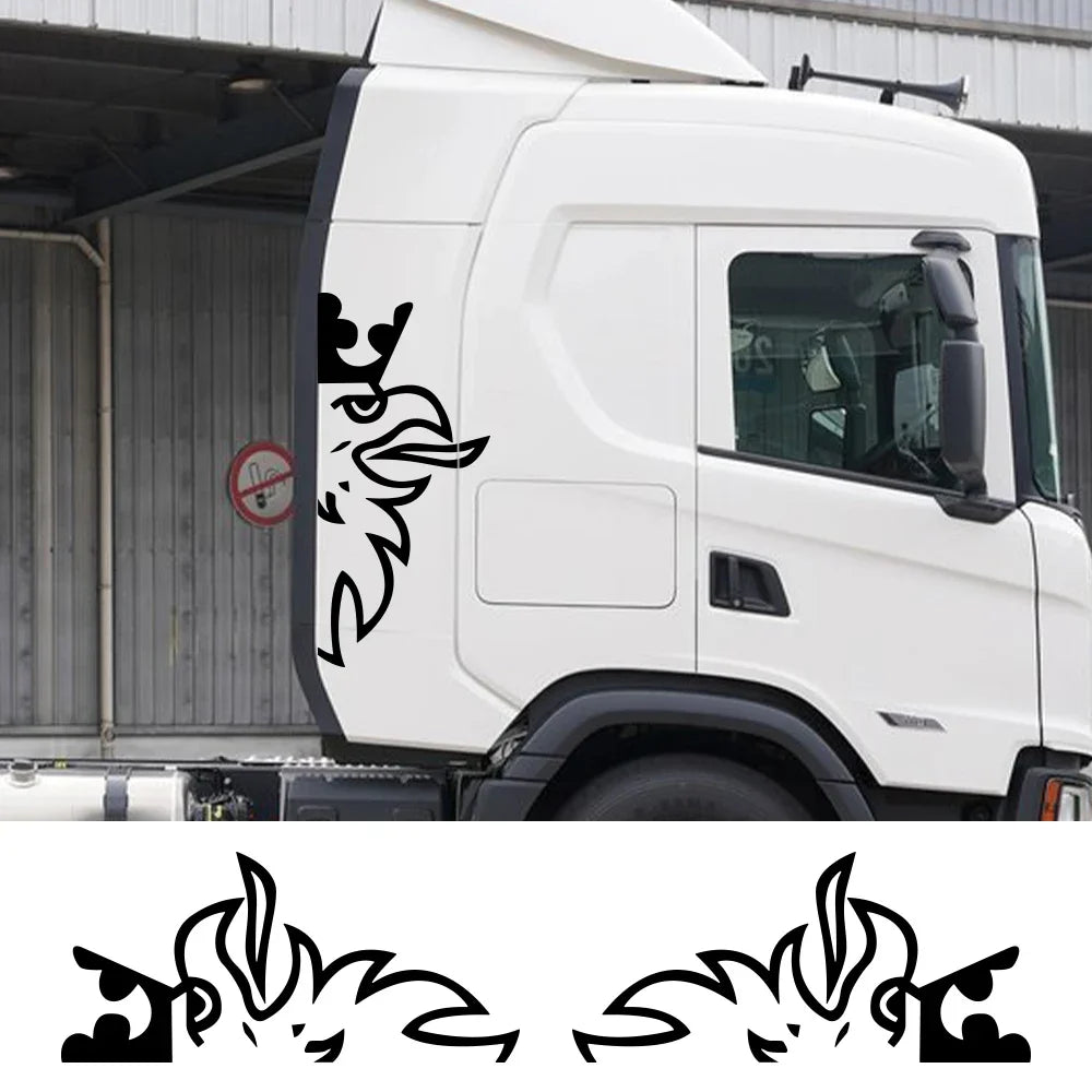 2PCS Car Side Body Stickers for Scania R G S Series Vinyl Film Decor Decals Heavy Big Truck Semi Trailer Auto Tuning Accessories